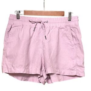 Gap Pale Purple Linen Blend Pull-on Drawstring Shorts w/ Pockets Style QLS0857S